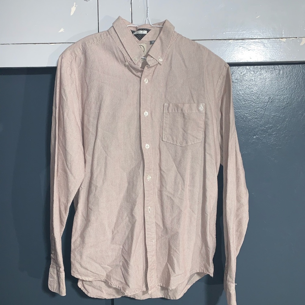 Long sleeve button down volcom shirt.